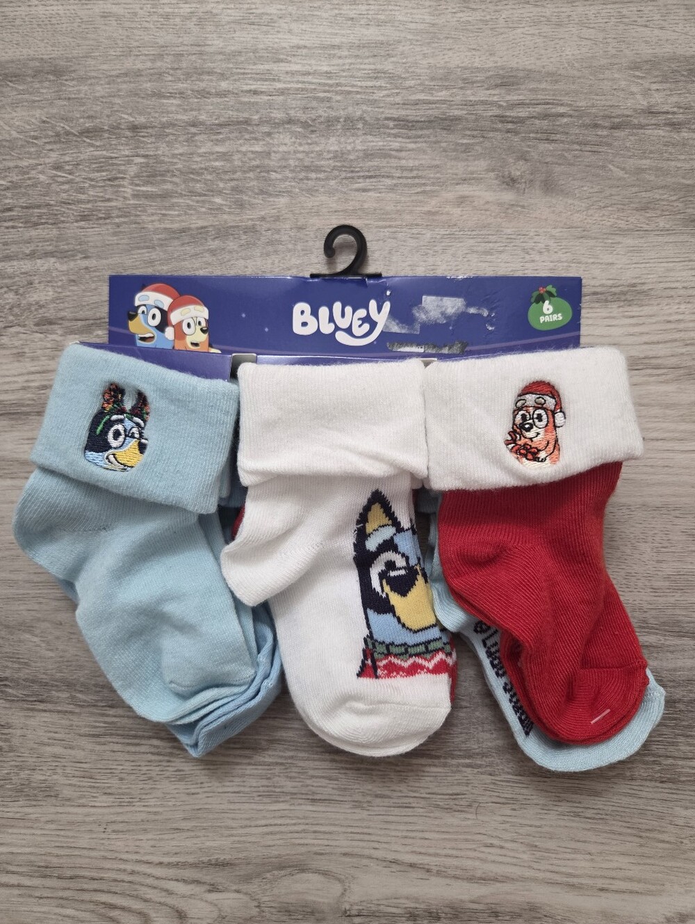 Bluey 6 holidays babies socks size shoes 4-7